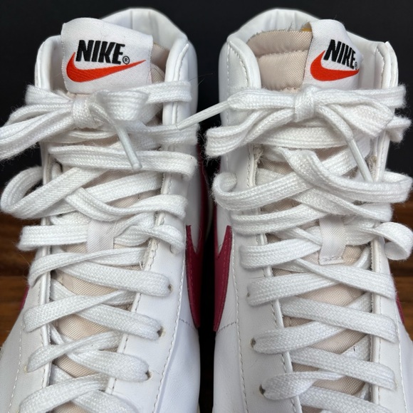 Nike Blazer Mid 77 Brick Red and White Athletic Hightop Sneakers Shoes - Picture 9 of 15